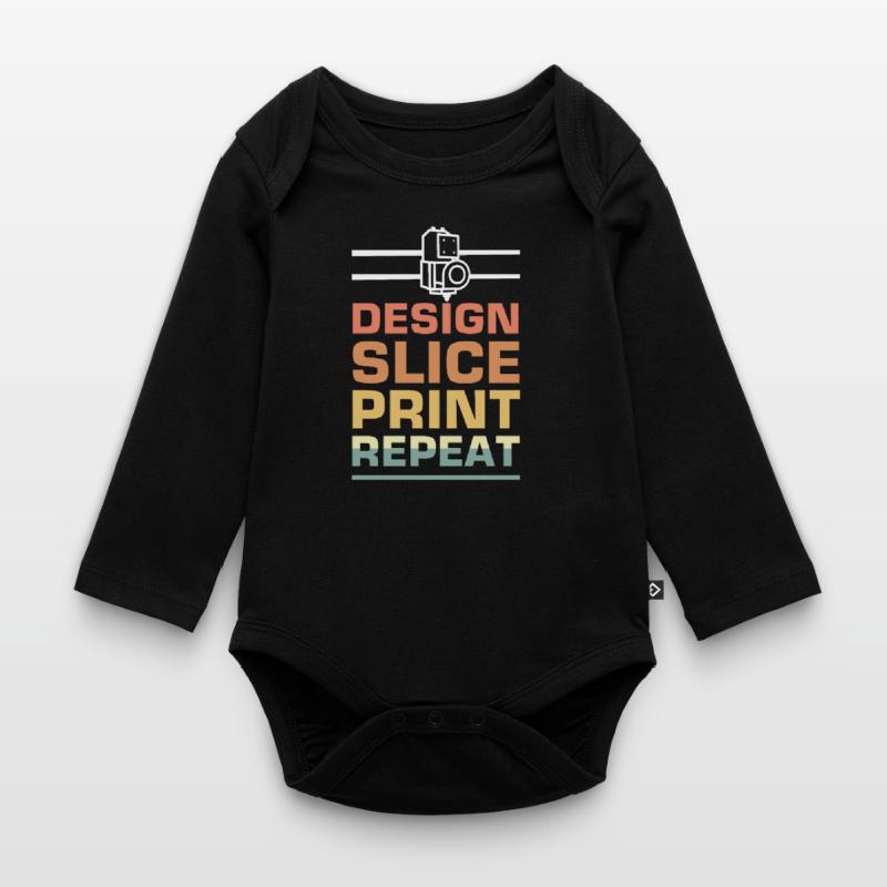 3D Printer Printing Machine Technology Technology Hobby Organic Longsleeve Baby Bodysuit