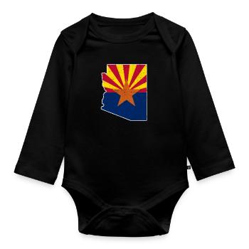 Carte terrestre Amérique État américain En détresse Arizona - Body Bébé bio manches longues - noir - Devant
