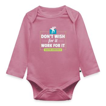 Aquagym Fitness aquatique Aqua Exercice - Body Bébé bio manches longues - mauve - Devant