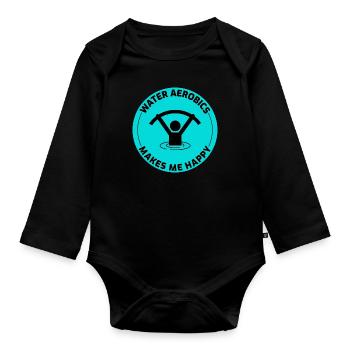 Wassergymnastik Aquafitness Aqua Exercise - Baby Bio-Langarm-Body - Schwarz - Vorne