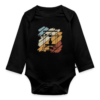 3D Printer Printing Machine Technology Technology Hobby - Organic Longsleeve Baby Bodysuit - black - Front