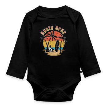 Santa Cruz Vacation 2022 Tropical Hello Summer - Baby Bio-Langarm-Body - Schwarz - Vorne