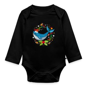 Alaska Cadeau Enfants Hommes Femmes USA Nature Crème Glacée - Body Bébé bio manches longues - noir - Devant