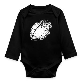 Joueur de rugby Rugby Cadeau Entraîneur de rugby - Body Bébé bio manches longues - noir - Devant