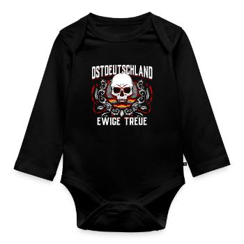 Ostdeutschland Geschenk Osten Ossi DDR Ostalgie - Baby Bio-Langarm-Body - Schwarz - Vorne