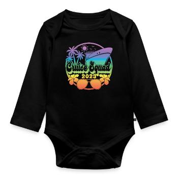 Cruise Squad 2023 Cruising Family Friends Vacation - Organic Longsleeve Baby Bodysuit - black - Front