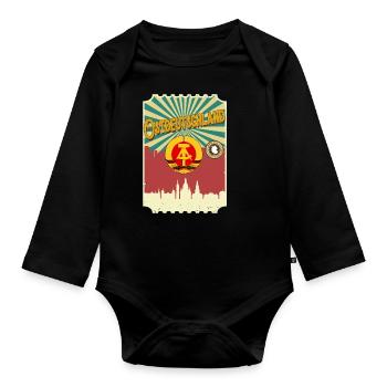 Ostdeutschland Geschenk Osten Ossi DDR Ostalgie - Baby Bio-Langarm-Body - Schwarz - Vorne