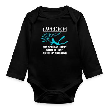 Pêche sous-marine Pêche sous-marine Pêche au harpon - Body Bébé bio manches longues - noir - Devant