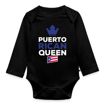 Puerto Rico - Baby Bio-Langarm-Body - Schwarz - Vorne