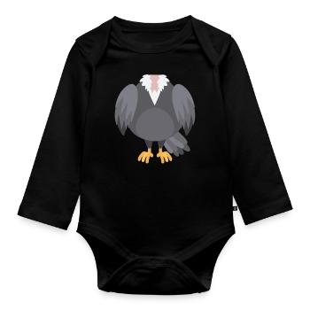 Funny Animal Turkey Costume For Halloween - Baby Bio-Langarm-Body - Schwarz - Vorne
