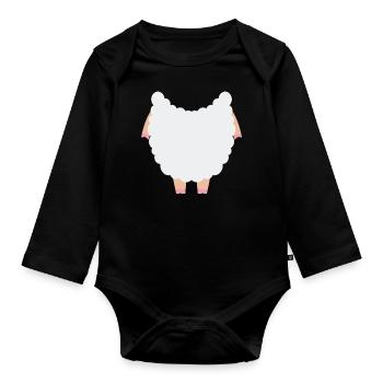 Drôle de costume de mouton animal pour Halloween - Body Bébé bio manches longues - noir - Devant