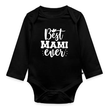 So sieht eine coole Mama aus Mami Schweiz Mutter - Baby Bio-Langarm-Body - Schwarz - Vorne