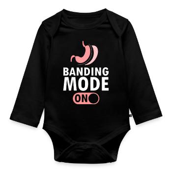 Gastric Bypass and Gastric Bypass Operation Design - Organic Longsleeve Baby Bodysuit - black - Front