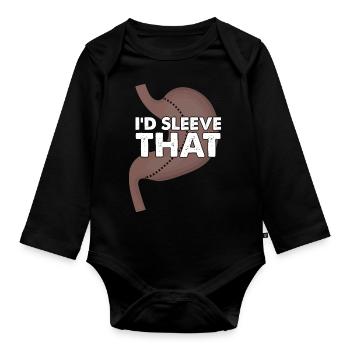 Gastric bypass and gastric bypass surgery design - Organic Longsleeve Baby Bodysuit - black - Front