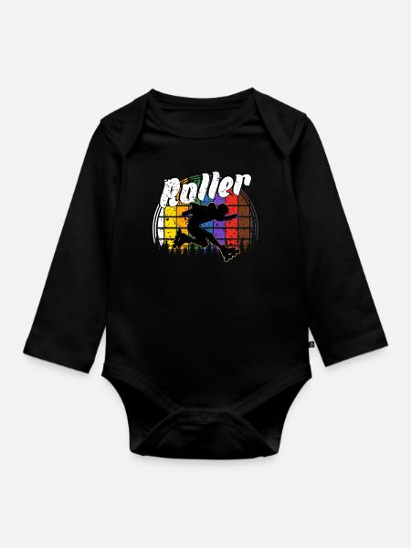 Rollerblades - Baby Bio-Langarm-Body - Schwarz