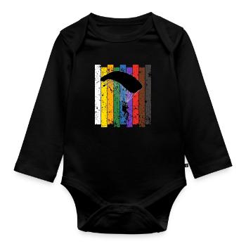 parachute - Body Bébé bio manches longues - noir - Devant