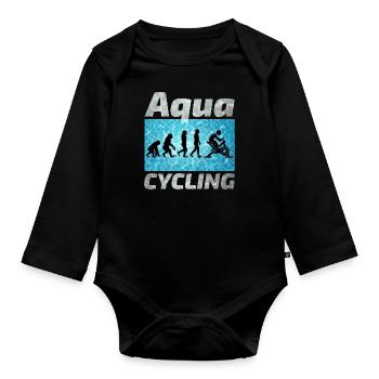 Aqua Cycling Piscine Fitness Evolution - Body Bébé bio manches longues - noir - Devant