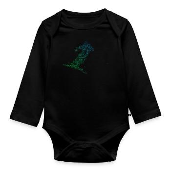 Ski Freestyle Herren Ski Jumping Freestyle Ski - Baby Bio-Langarm-Body - Schwarz - Vorne