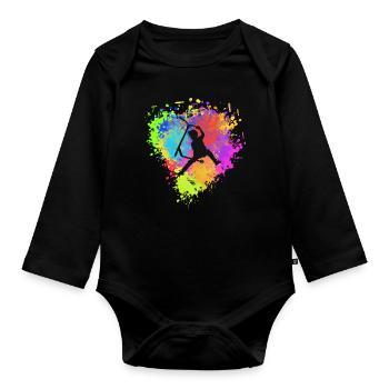 Freestyle Roller - Baby Bio-Langarm-Body - Schwarz - Vorne