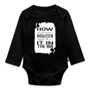 Frontend Developer Informatics Nurse Girl - Organic Longsleeve Baby Bodysuit - black - Front