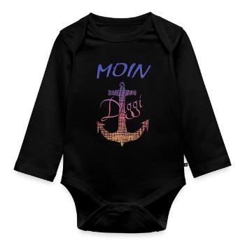 Anker Hamburg Diggi - Baby Bio-Langarm-Body - Schwarz - Vorne