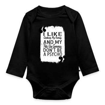 Livre Blagues Happy Blogger Blogging Writer Lecture - Body Bébé bio manches longues - noir - Devant