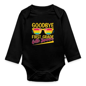 Bye 1st Grade Schools Out Last Class Day Of Summer - Body Bébé bio manches longues - noir - Devant