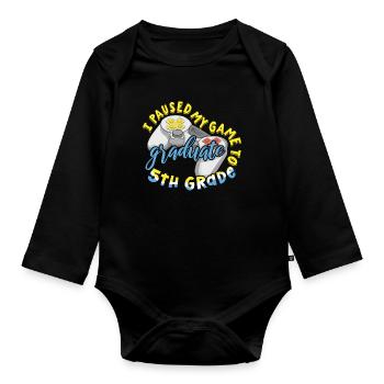 Absolvent der 5. Klasse Abschluss 2023 Abschluss - Baby Bio-Langarm-Body - Schwarz - Vorne
