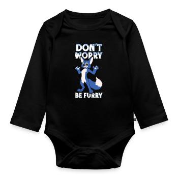 Be Furry Tail Ear Furry Person Cosplay - Body Bébé bio manches longues - noir - Devant