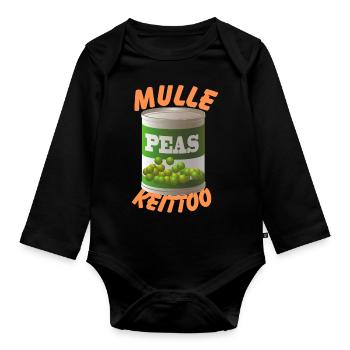 Soupe Mulle - Body Bébé bio manches longues - noir - Devant