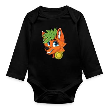 DJ Proud Furry Furry Tail Ear Furry Person Cosplay - Body Bébé bio manches longues - noir - Devant