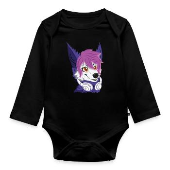 Proud Furry Furry Tail Ear Furry Person DJ Cosplay - Body Bébé bio manches longues - noir - Devant