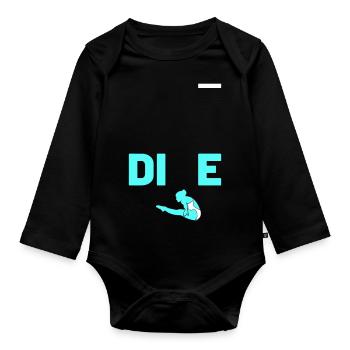 DIVE - Organic Longsleeve Baby Bodysuit - black - Front