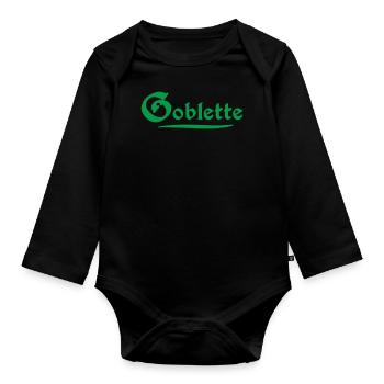 Goblette - Organic Longsleeve Baby Bodysuit - black - Front