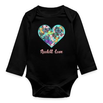 Axolotl Love toutes sortes de conception pour les fans d’Axolotl - Body Bébé bio manches longues - noir - Devant