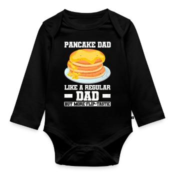 Pfannenkuchen - Baby Bio-Langarm-Body - Schwarz - Vorne