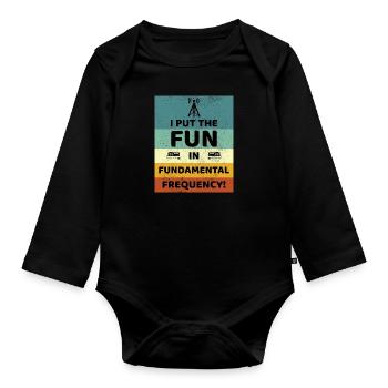 Amusez-vous avec la radio amateur à fréquence fondamentale - Body Bébé bio manches longues - noir - Devant