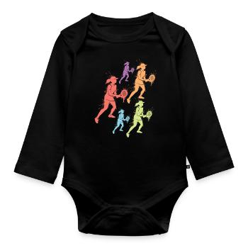Padel Tennis Padel Player Women Padel Girls - Organic Longsleeve Baby Bodysuit - black - Front