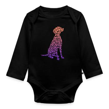 Vizslas Dogs Dog Motif Ladies Children Weimaraner - Organic Longsleeve Baby Bodysuit - black - Front
