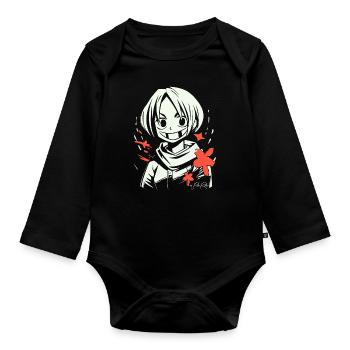 Kein gewöhnliches Anime Mädchen, es ist Manga - Baby Bio-Langarm-Body - Schwarz - Vorne