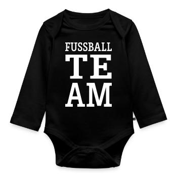 Soccer Team Team - Organic Longsleeve Baby Bodysuit - black - Front