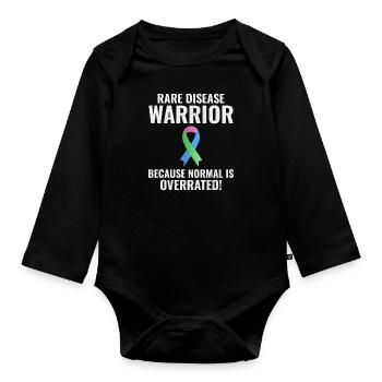 Rare Disease Warrior renforce la sensibilisation - Body Bébé bio manches longues - noir - Devant