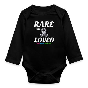 Loved Rare Disease Spread Awareness - Body Bébé bio manches longues - noir - Devant