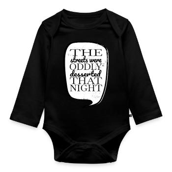 creative writing funny funny quote - Baby Bio-Langarm-Body - Schwarz - Vorne