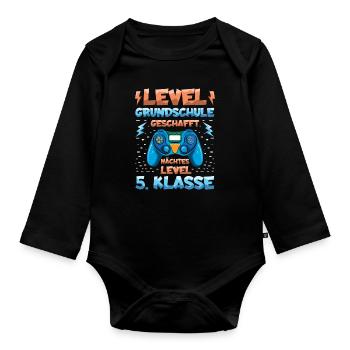 Niveau de l’école élémentaire Terminé Niveau 5 suivant. - Body Bébé bio manches longues - noir - Devant