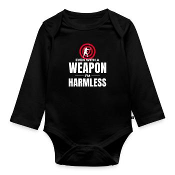 Tir à l’arc Cibles Archer Bullseye Tir Sport - Body Bébé bio manches longues - noir - Devant