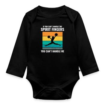 Pom-pom girl Cheerleading Girl Cheering Cheer Squad - Body Bébé bio manches longues - noir - Devant