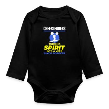 Pom-pom girl Cheerleading Girl Cheering Cheer Squad - Body Bébé bio manches longues - noir - Devant