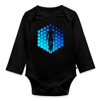 Femmes Vélo Vélo VTT Vélo Vélo Cyclisme - Body Bébé bio manches longues - noir - Devant