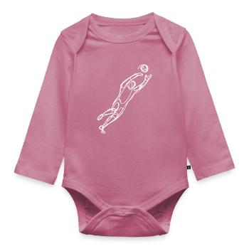 Torhüter Zeichnung - Baby Bio-Langarm-Body - Mauve - Vorne